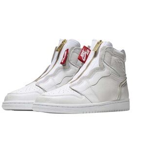 Air Jordan 1 WMNS High Zip White Size 9 NEW